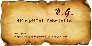 Mátyási Gabriella névjegykártya